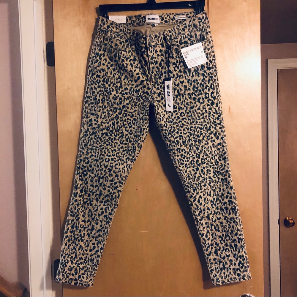 CHEETAH-WAVE PRINT WILLIAM RAST SKINNY JEANS! NWOT